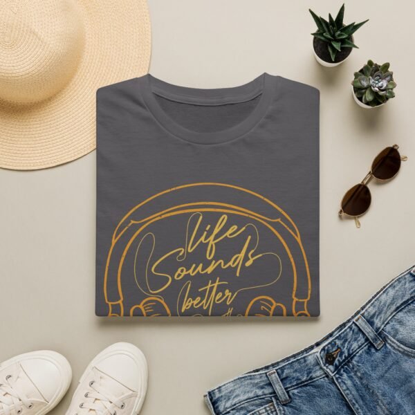 15845703321672645549_2048-1.jpeg T‑Shirt — 'Life Sounds Better' Headphones Graphic Tee