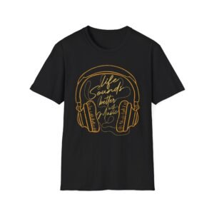 16376309670144126336_2048-1.jpeg T‑Shirt — 'Life Sounds Better' Headphones Graphic Tee