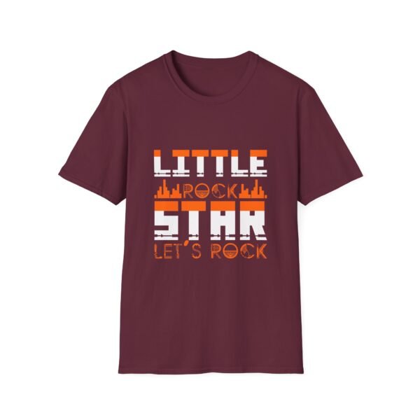 5568923890443706014_2048.jpeg Little Rock Retro Skyline T‑Shirt — 'Little Rock Star, Let's Rock' Graphic Tee