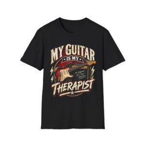 Guitarist T-Shirt — My Guitar Is My Therapist Vintage Music Tee
