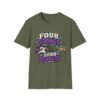 Bass Guitar T-Shirt — "Four Strings, Zero Regrets" Retro Rock Tee