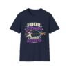 Bass Guitar T-Shirt — "Four Strings, Zero Regrets" Retro Rock Tee