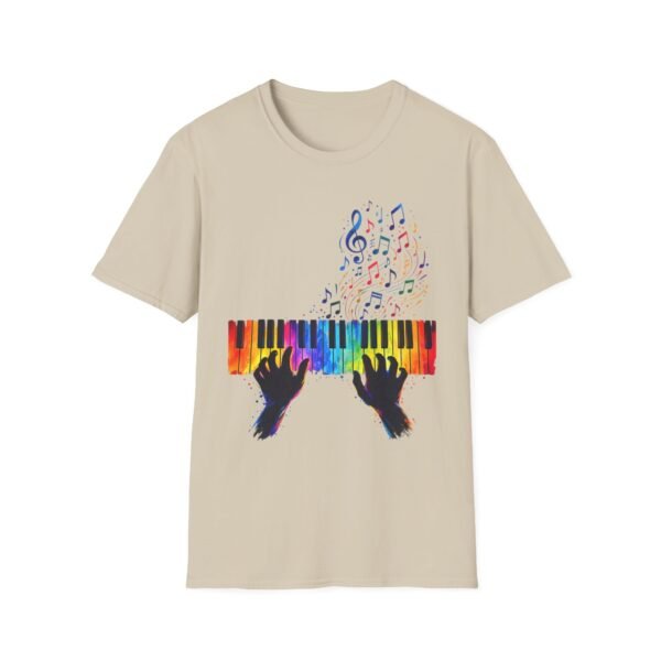 3534822424818545231_2048.jpeg Piano Keys Rainbow T-Shirt — Colorful Piano Player Graphic Tee