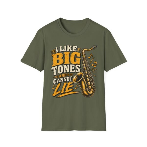 4571206474633184431_2048-5.jpeg Big Tones Saxophone T-Shirt — “I Like Big Tones (And I Cannot Lie)” Jazz Music Tee