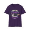 Bass Guitar T-Shirt — "Four Strings, Zero Regrets" Retro Rock Tee