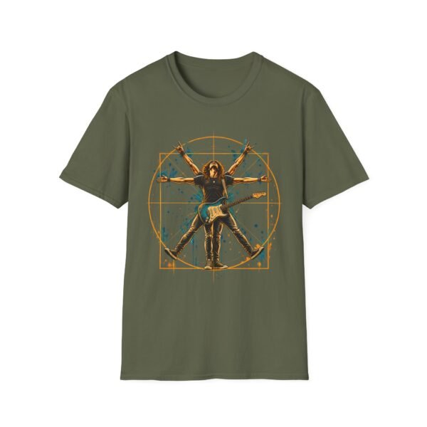 Vitruvian Guitar Man Art T-Shirt – Renaissance Anatomy Graphic Tee