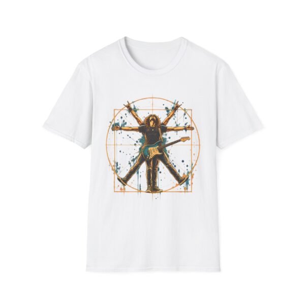 Vitruvian Guitar Man Art T-Shirt – Renaissance Anatomy Graphic Tee