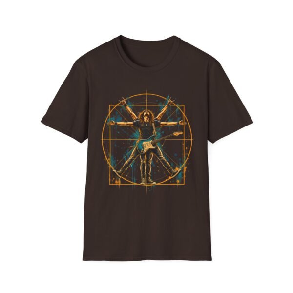 Vitruvian Guitar Man Art T-Shirt – Renaissance Anatomy Graphic Tee