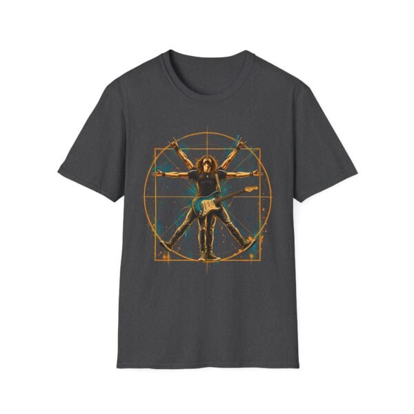 Vitruvian Guitar Man Art T-Shirt – Renaissance Anatomy Graphic Tee