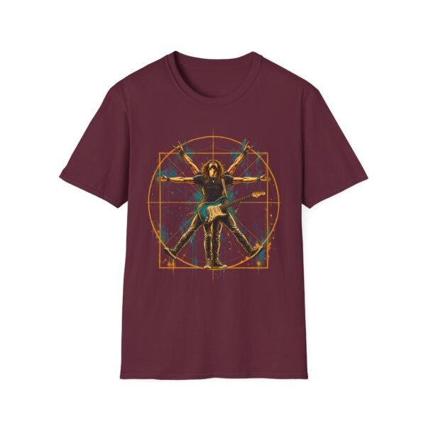 Vitruvian Guitar Man Art T-Shirt – Renaissance Anatomy Graphic Tee